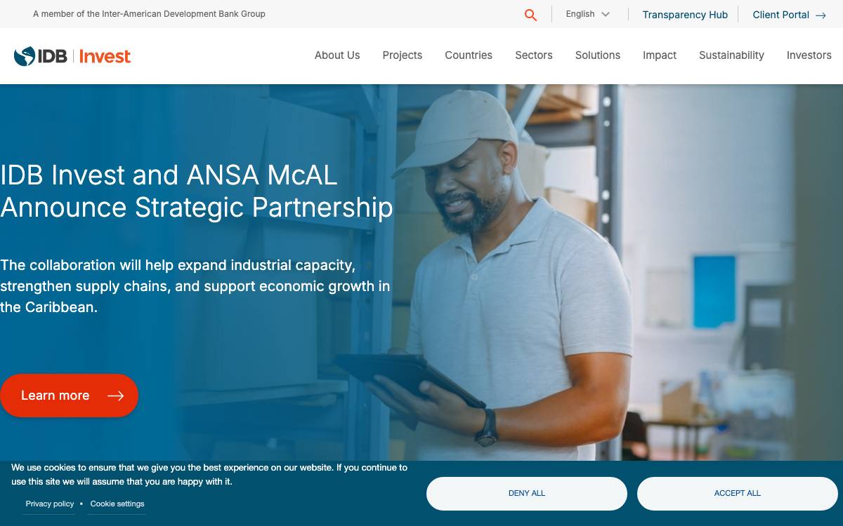 IDB Invest website preview