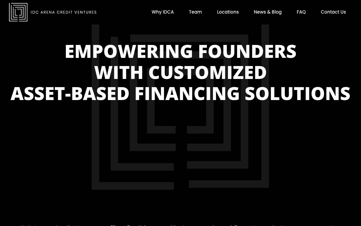 IDC Arena Credit Ventures website preview