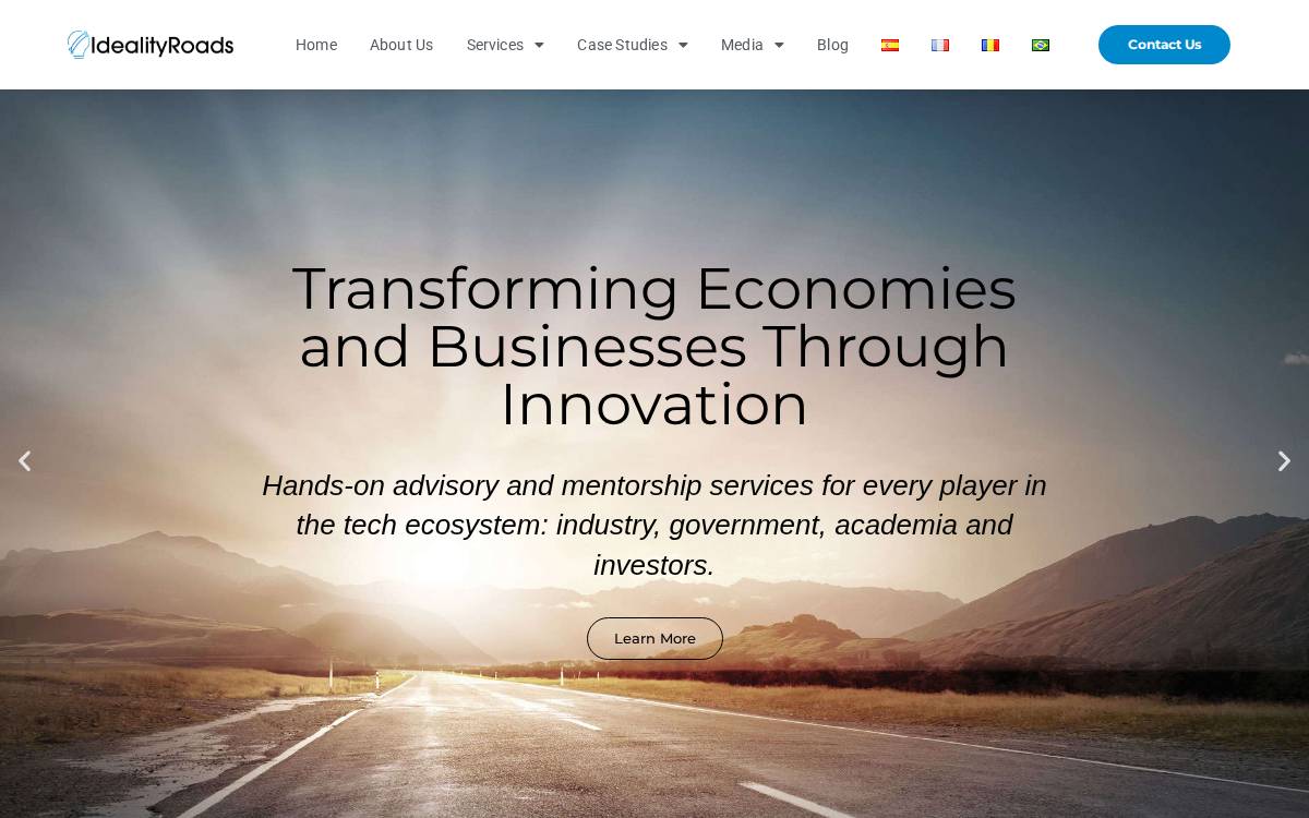 IdealityRoads website preview
