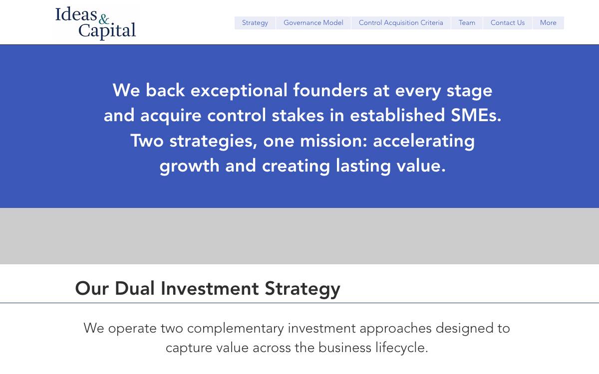 Ideas y Capital website preview