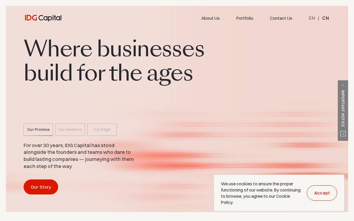 IDG Capital website preview