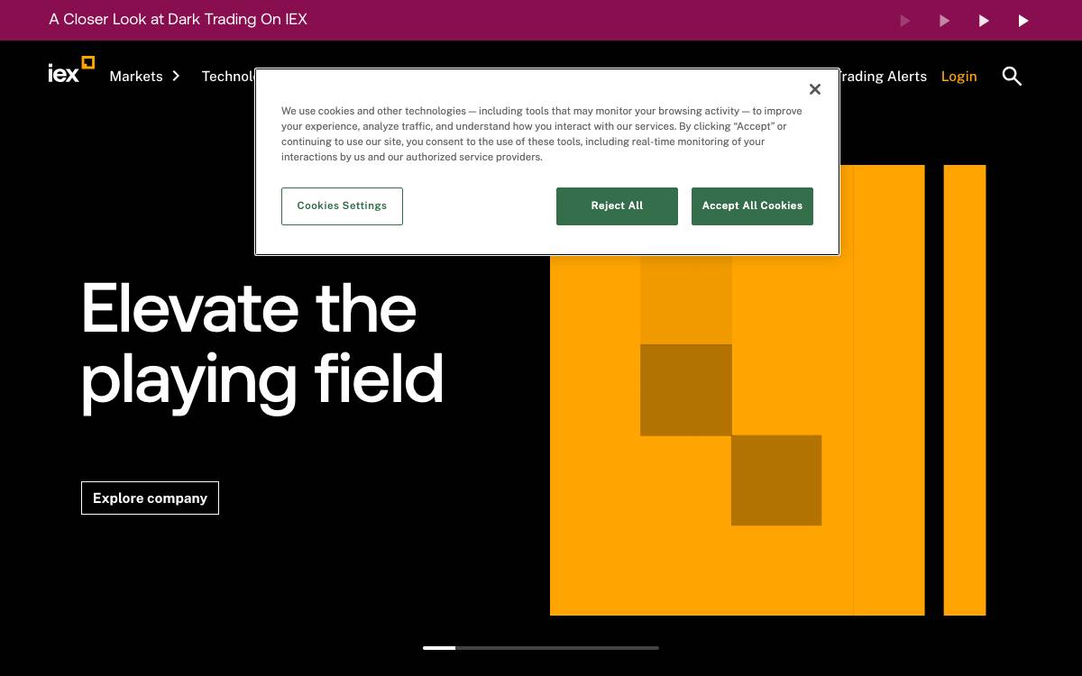 IEX Group website preview