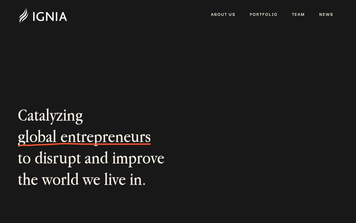 IGNIA Partners website preview