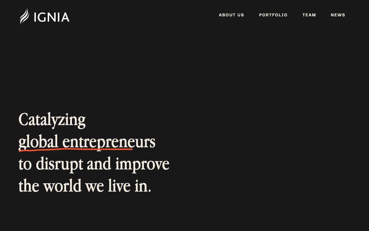 IGNIA website preview