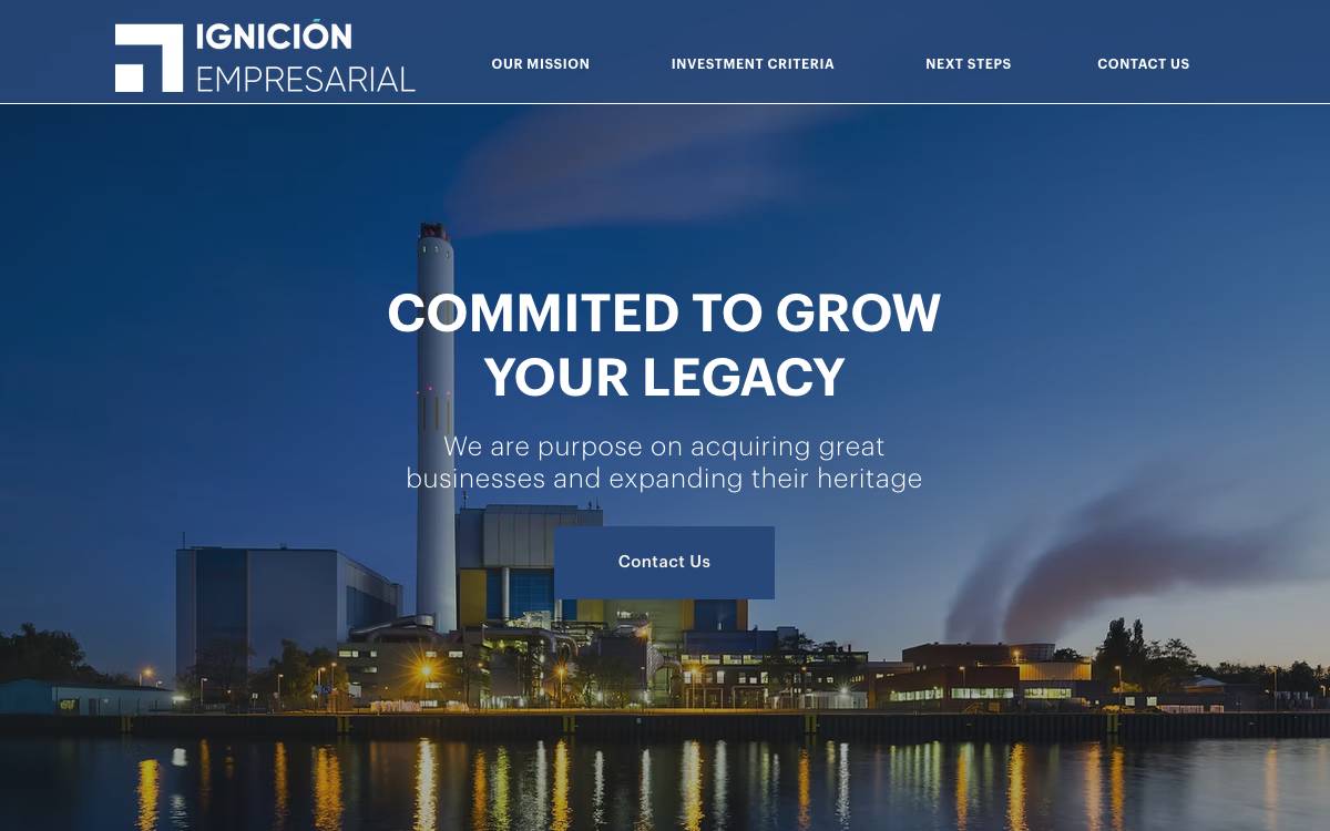 Ignición Empresarial website preview