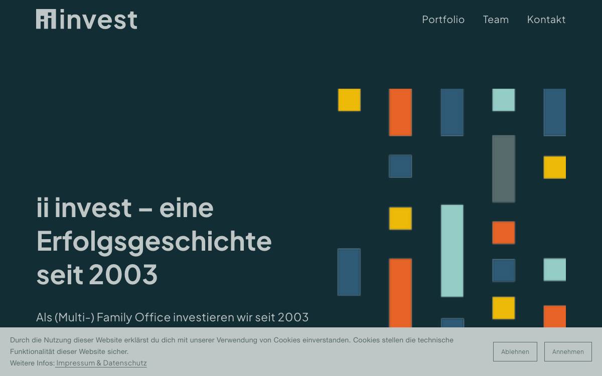 ii invest website preview