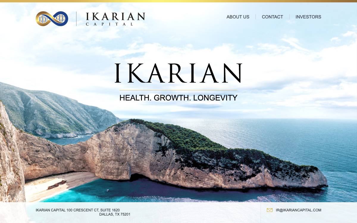 Ikarian Capital website preview