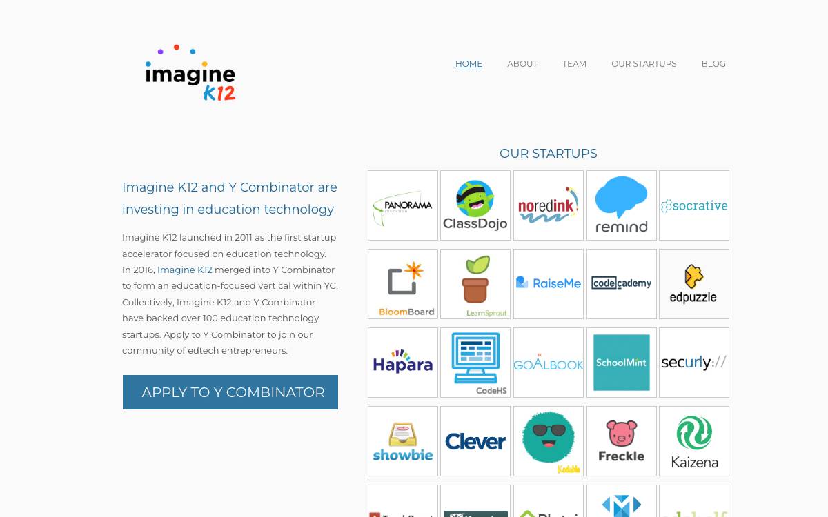 Imagine K12 website preview