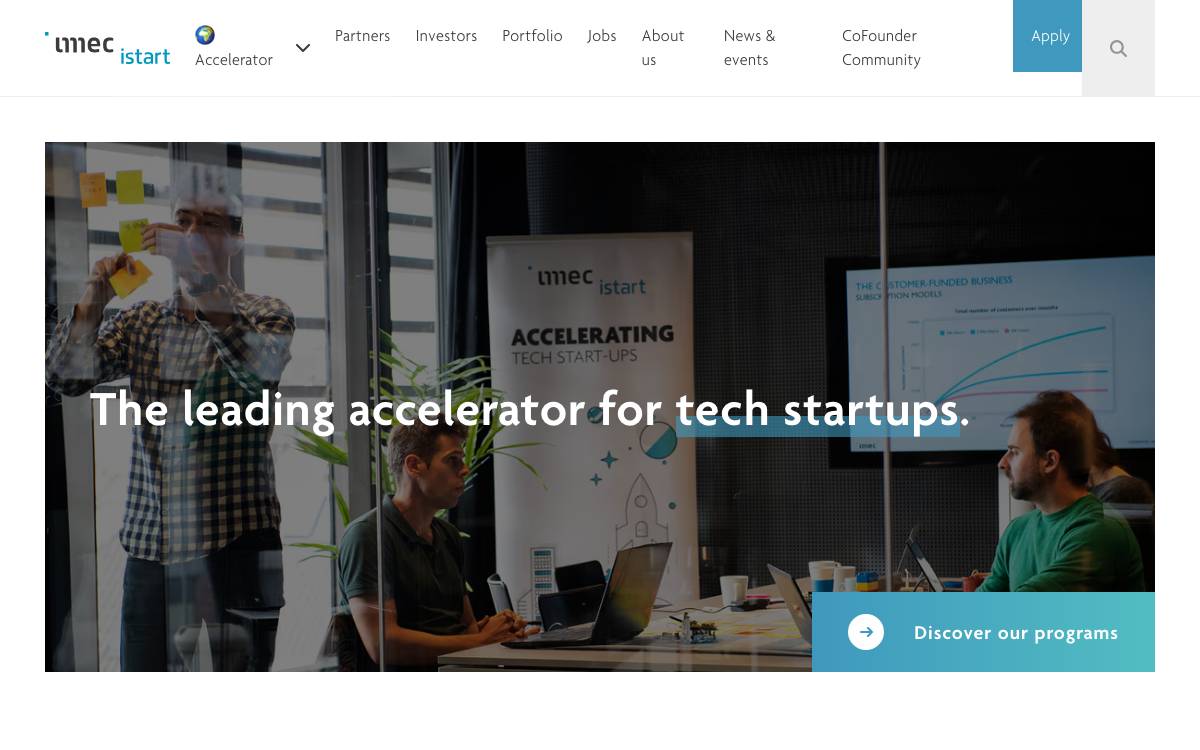 imec.istart website preview