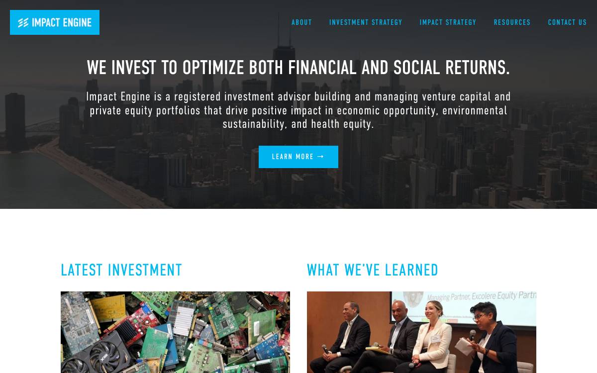 Impact Engine website preview