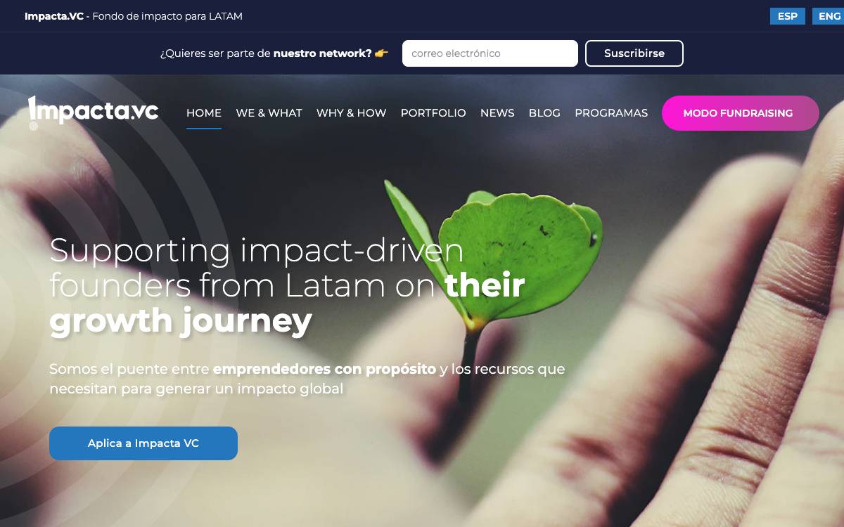 Impacta Latam VC website preview