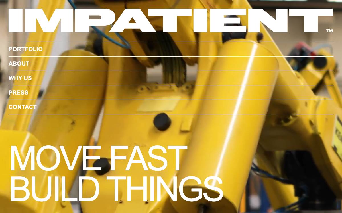 Impatient Ventures website preview