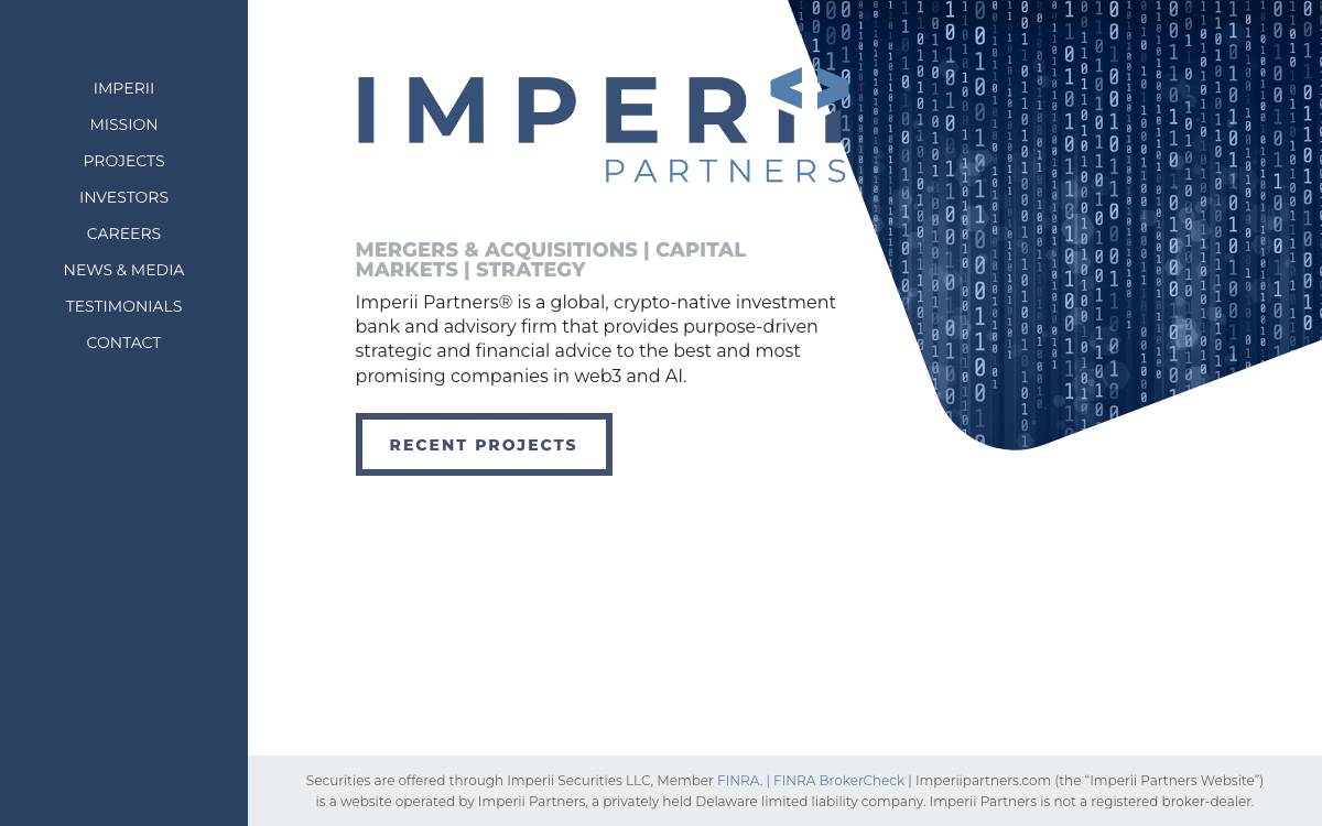 Imperii Partners website preview