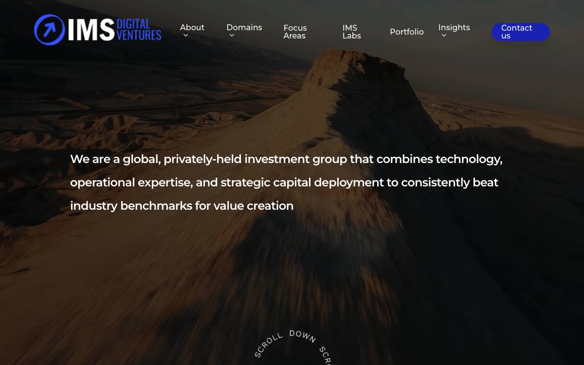 IMS Digital Ventures website preview