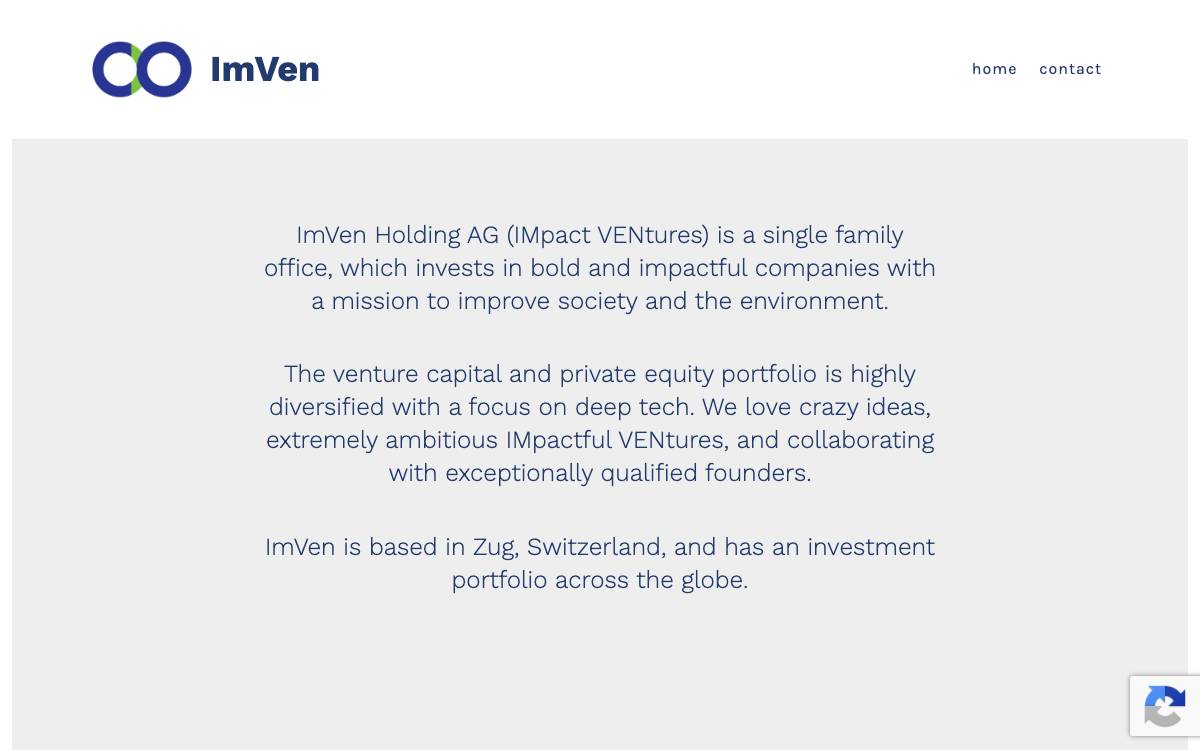ImVen Holding AG website preview