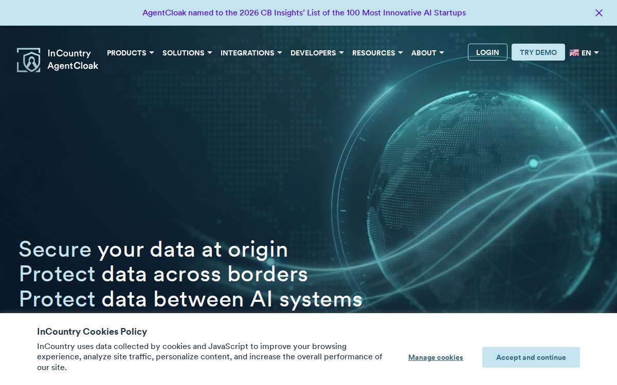 InCountry website preview