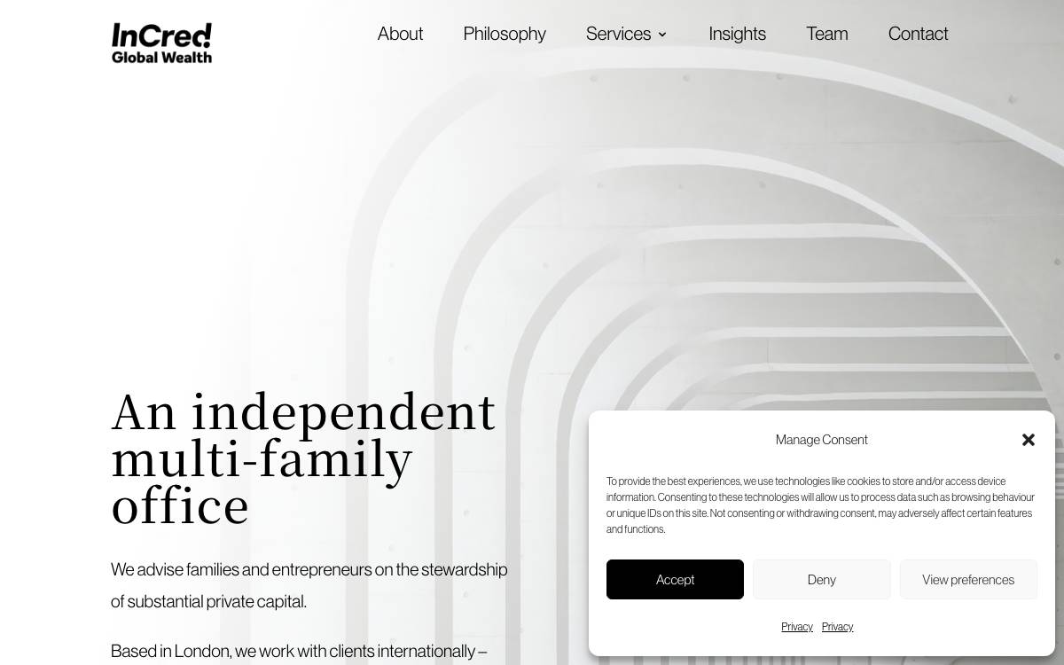 Incred Global Wealth website preview