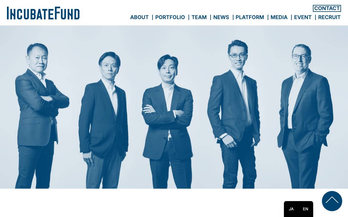 Incubate Fund website preview