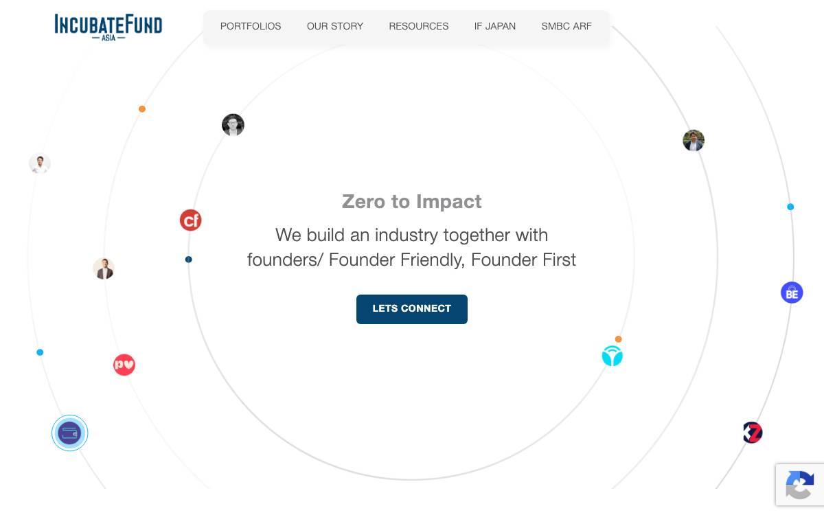 Incubate Fund website preview