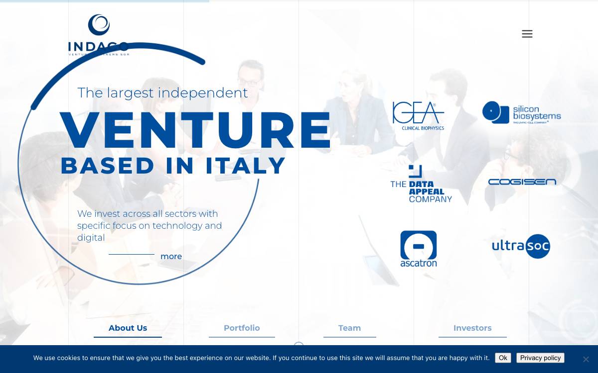 Indaco Venture Partners website preview