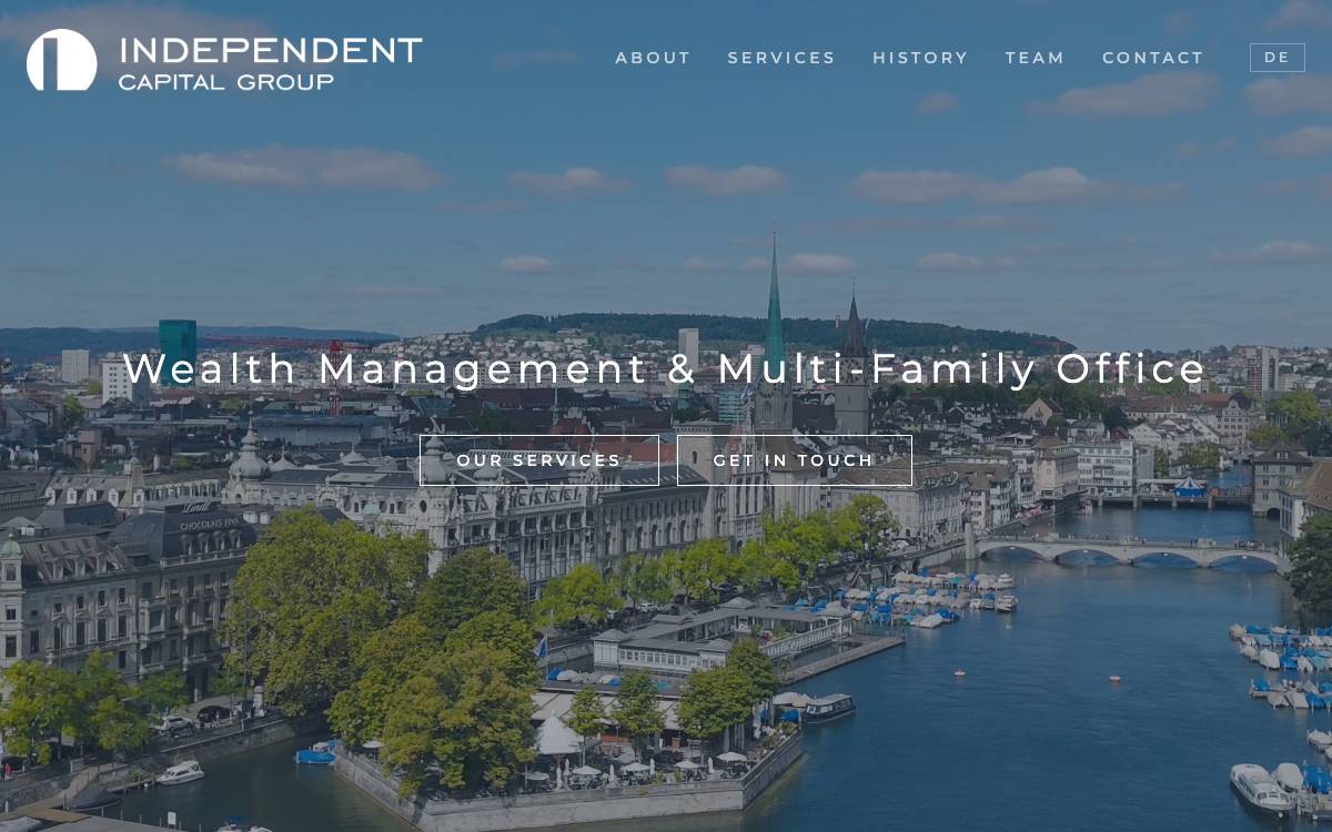 Independent Capital Group AG website preview