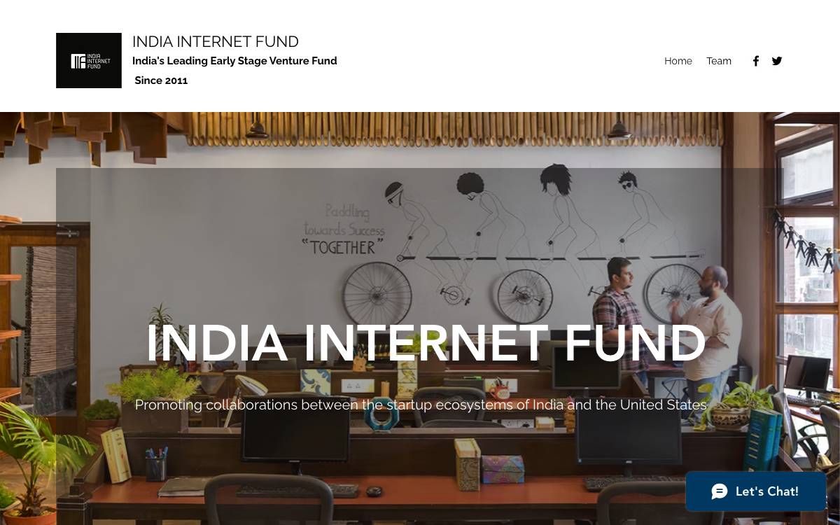 India Internet Fund website preview