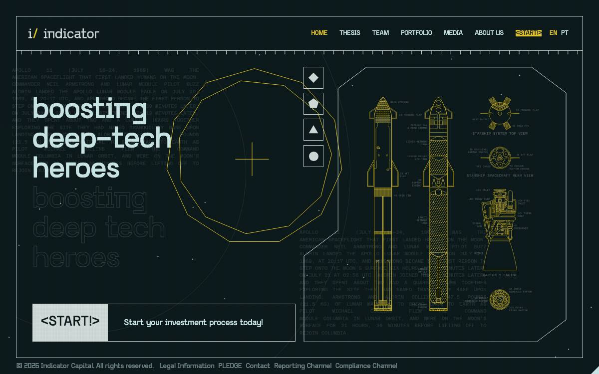 Indicator Capital website preview