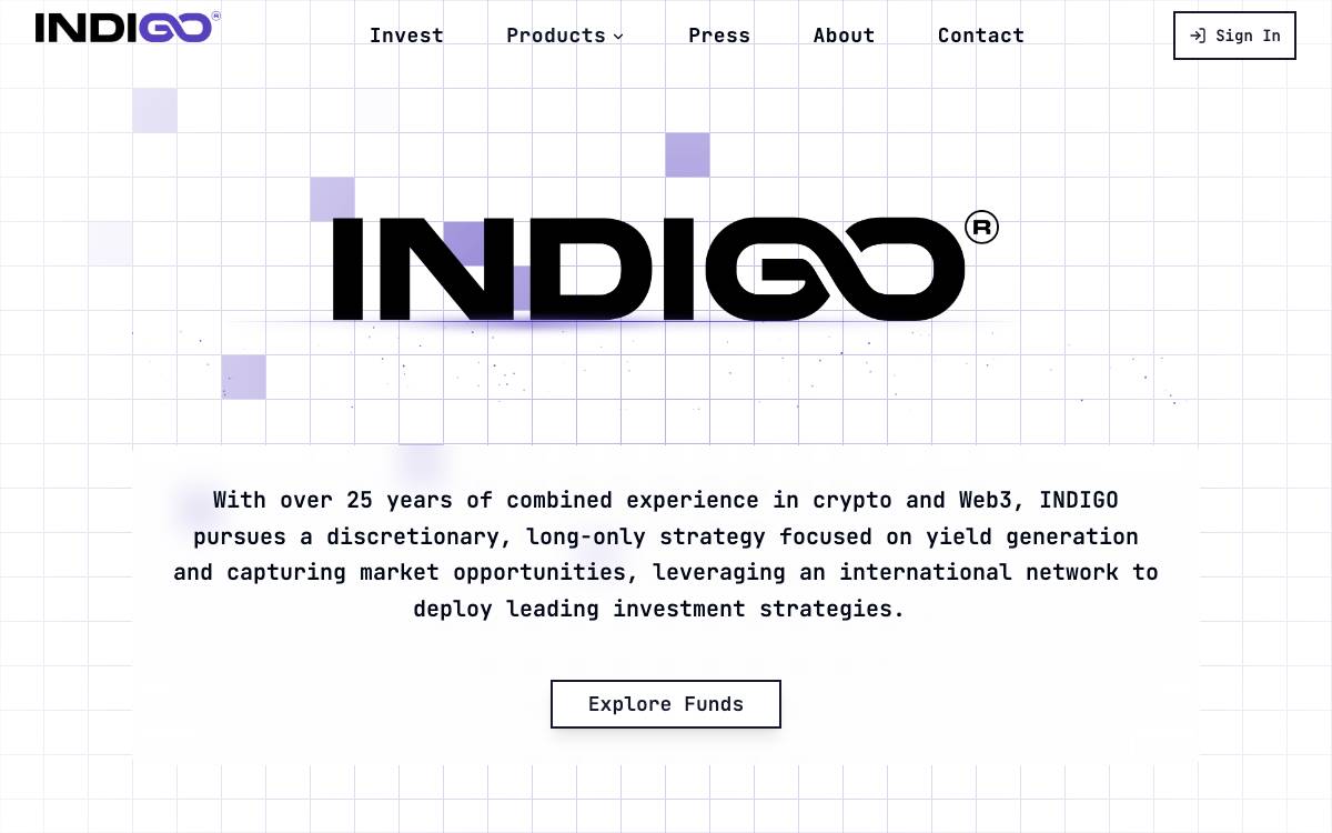 Indigo Fund website preview