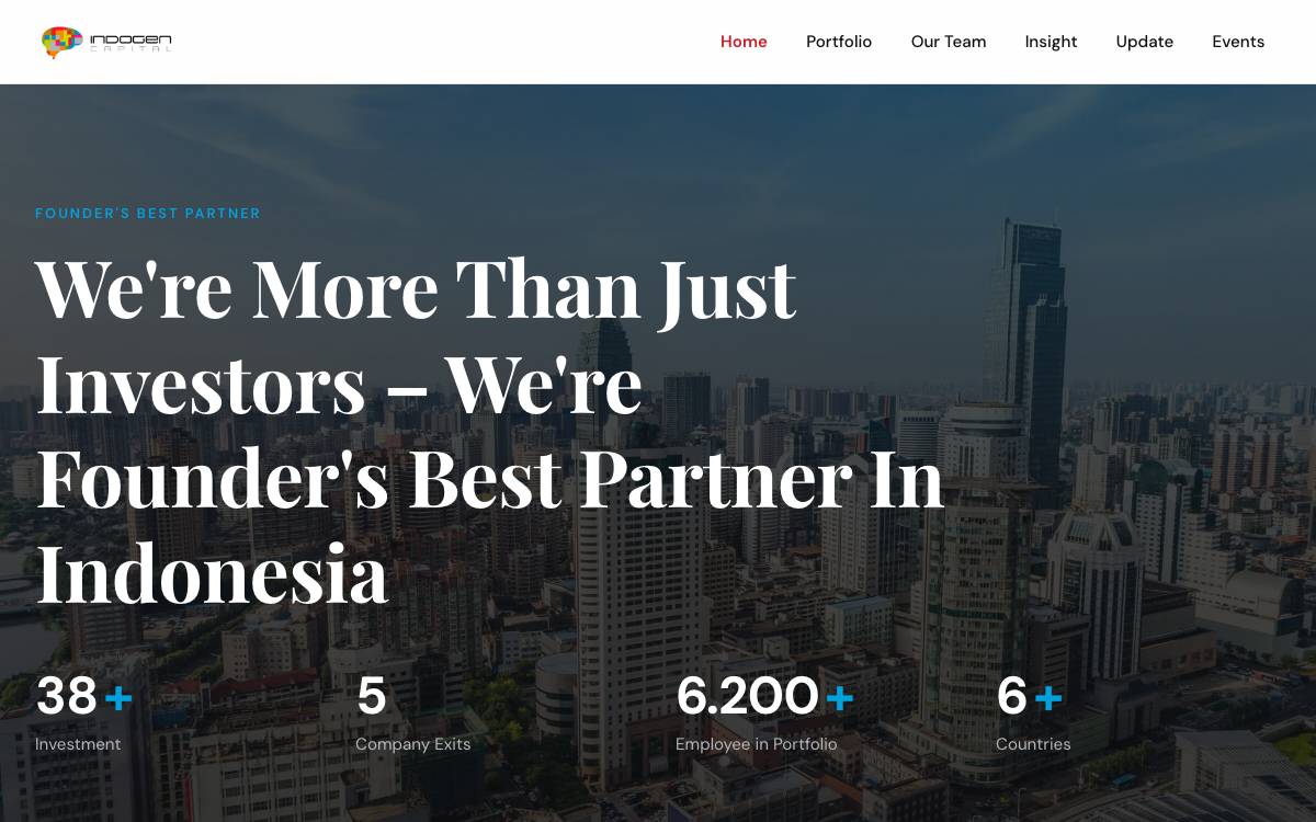 Indogen Capital website preview