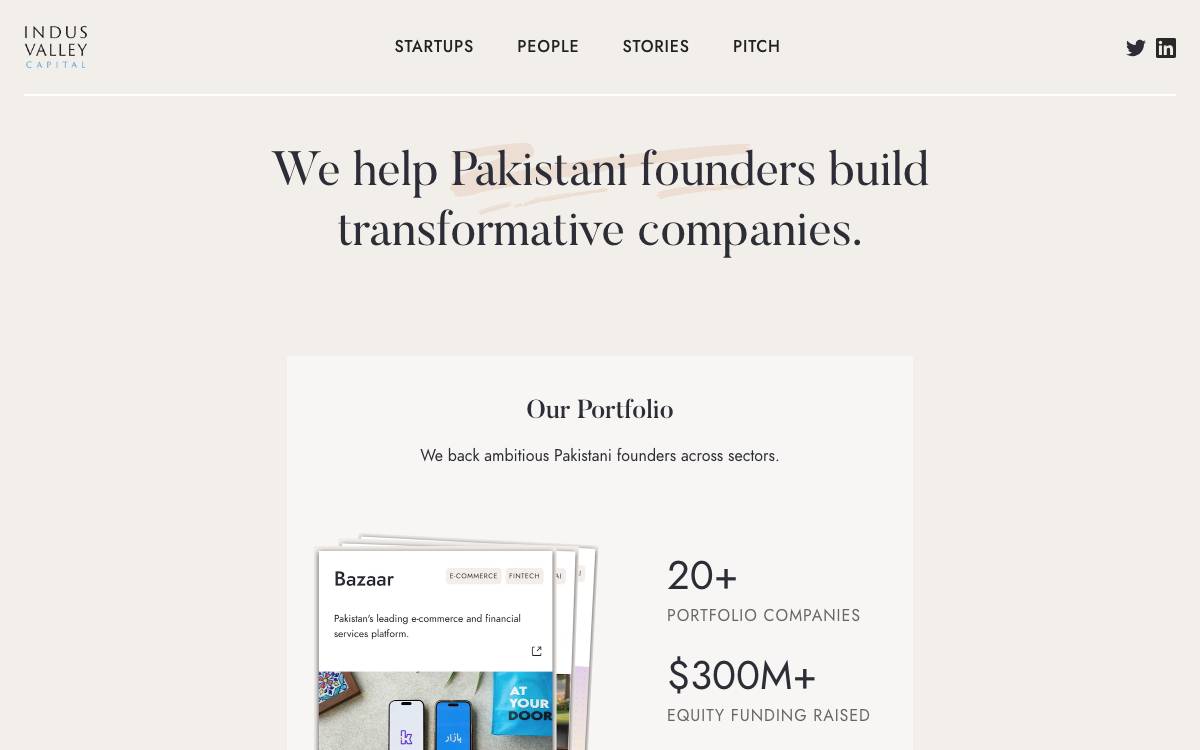 Indus Valley Capital website preview