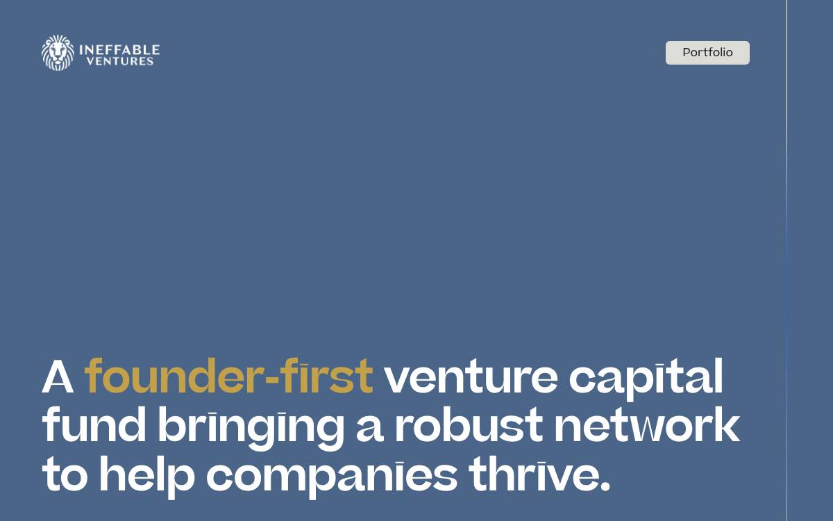 Ineffable Ventures website preview
