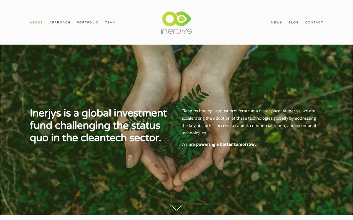Inerjys Ventures Inc. website preview