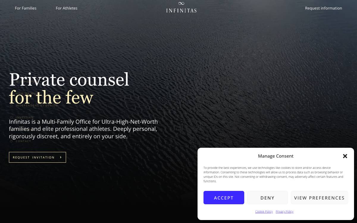 Infinitas website preview
