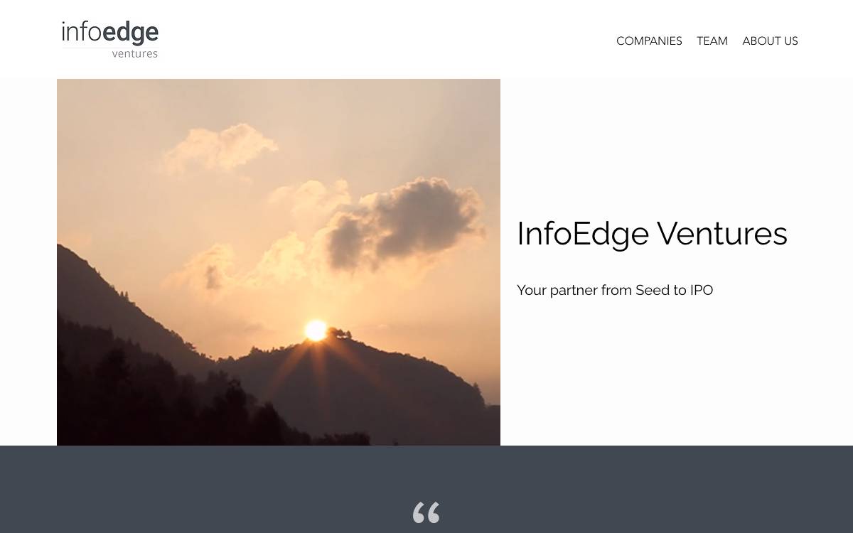 Info Edge Ventures website preview
