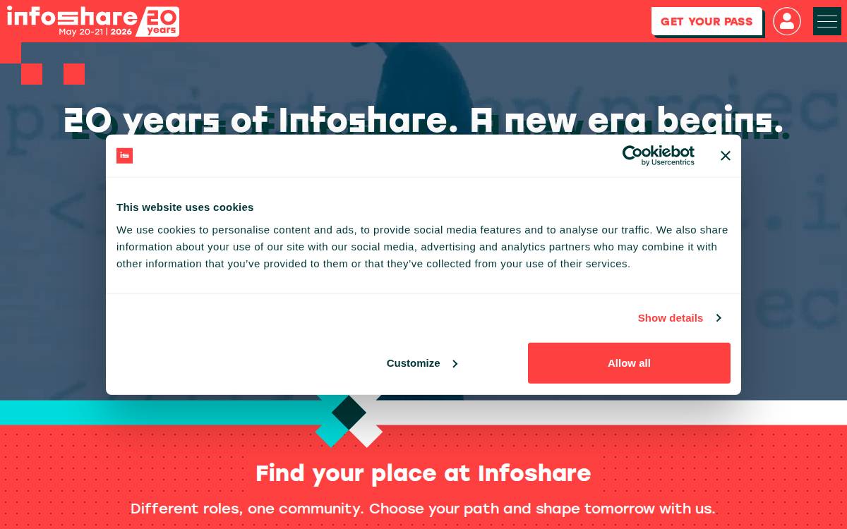 infoShare website preview