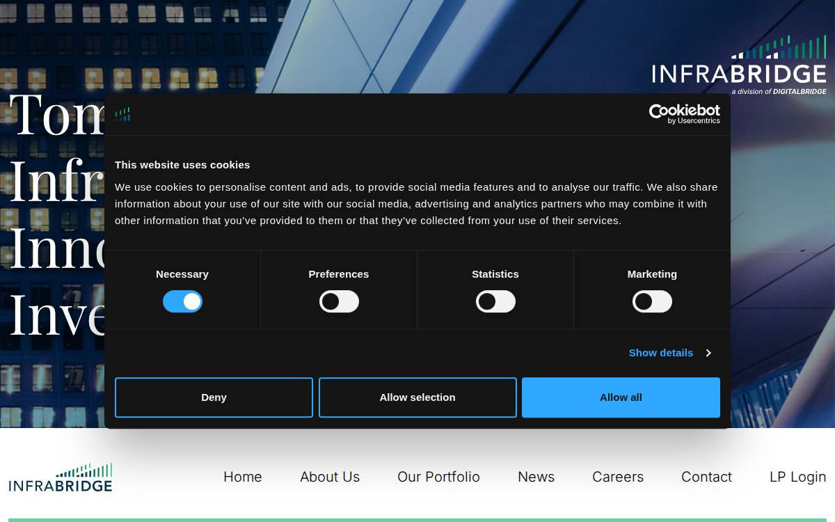 InfraBridge website preview
