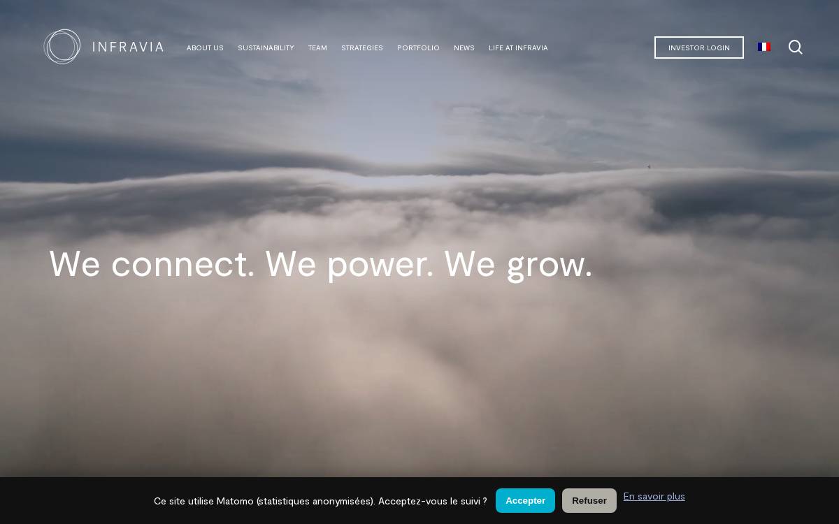 InfraVia Capital Partners website preview