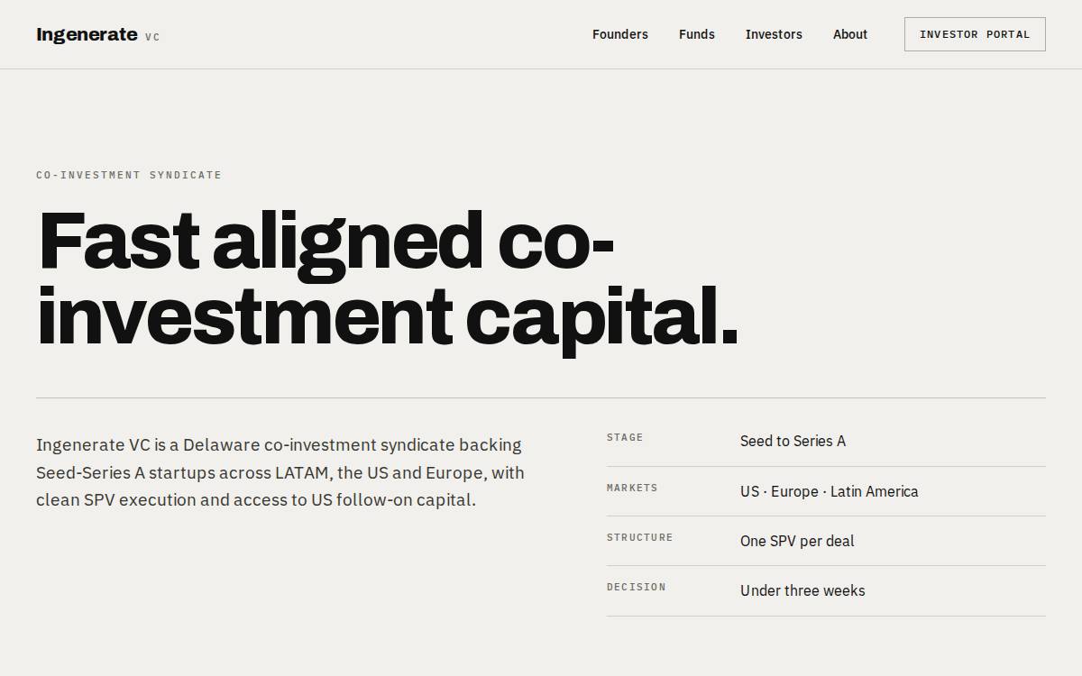 Ingenerate Labs website preview