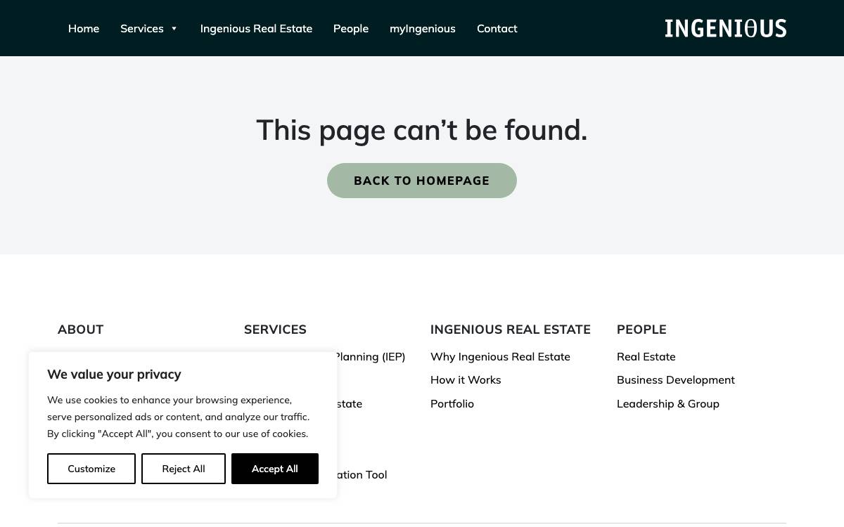 Ingenious Media website preview