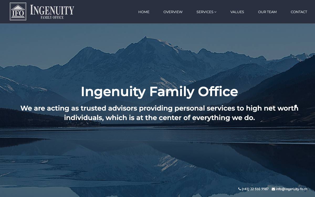 Ingenuity Family Office website preview