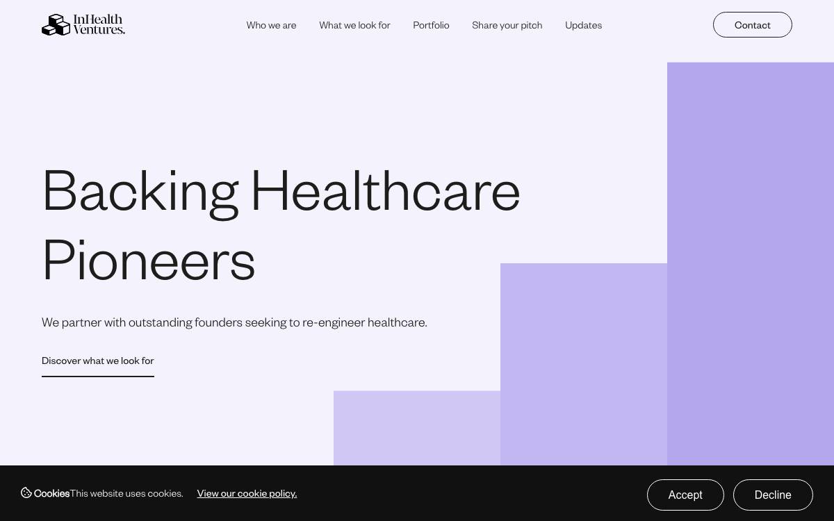 InHealth Ventures website preview
