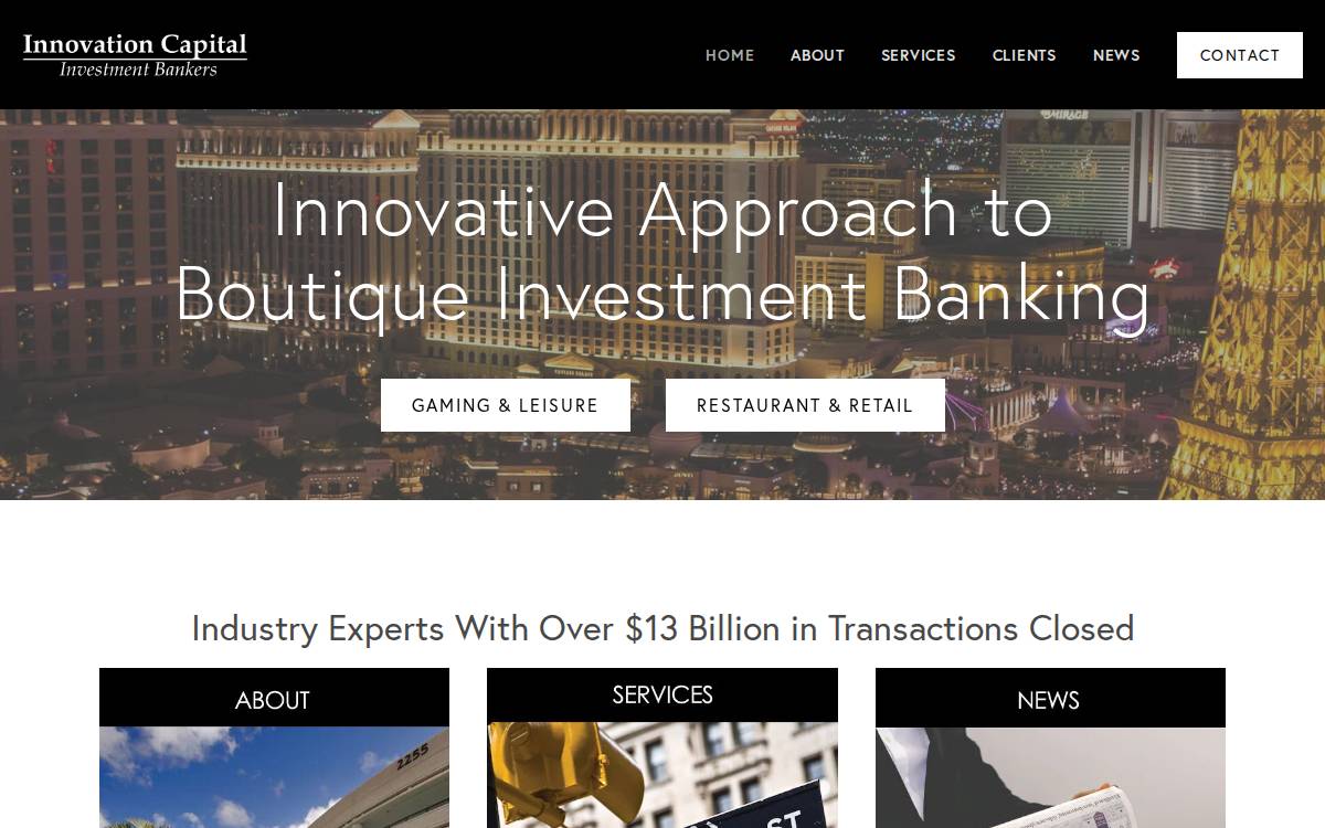 Innovation Capital website preview