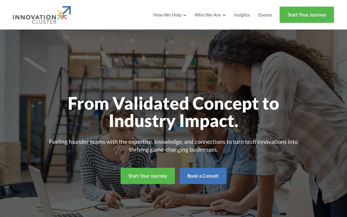 Innovation Cluster - Peterborough and the Kawarthas website preview