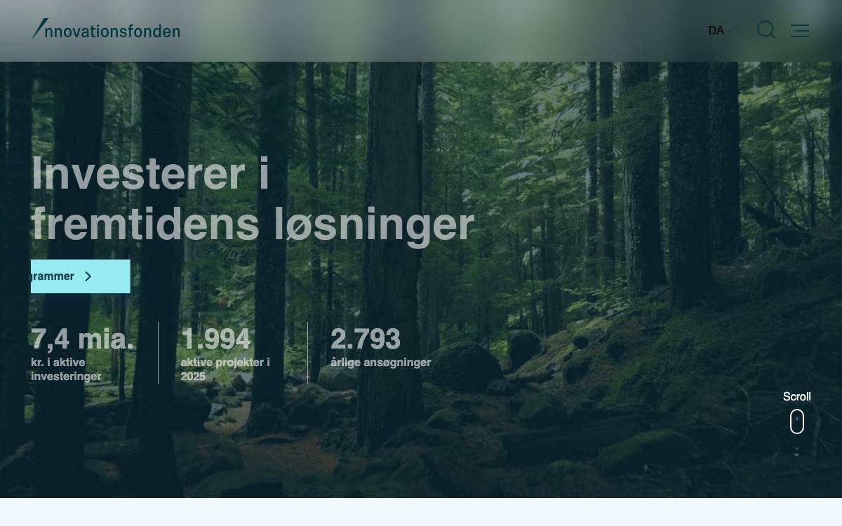Innovation Fund Denmark website preview