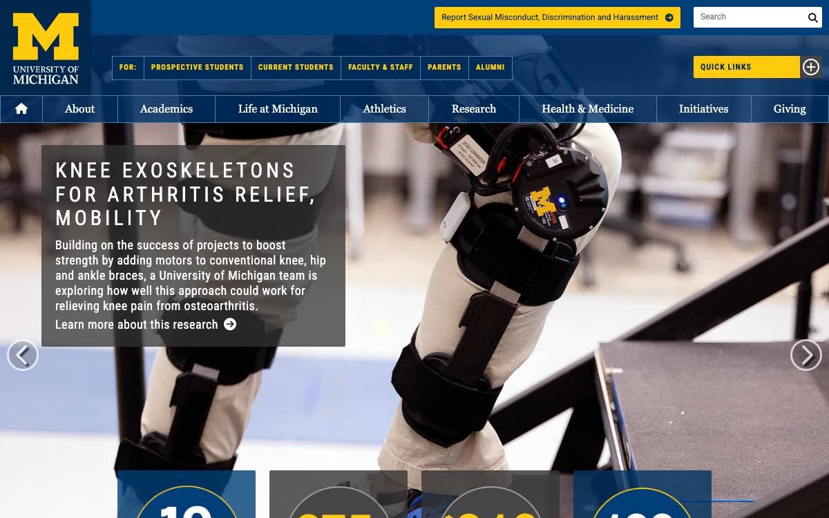 Innovation Partnerships at the University of Michigan website preview