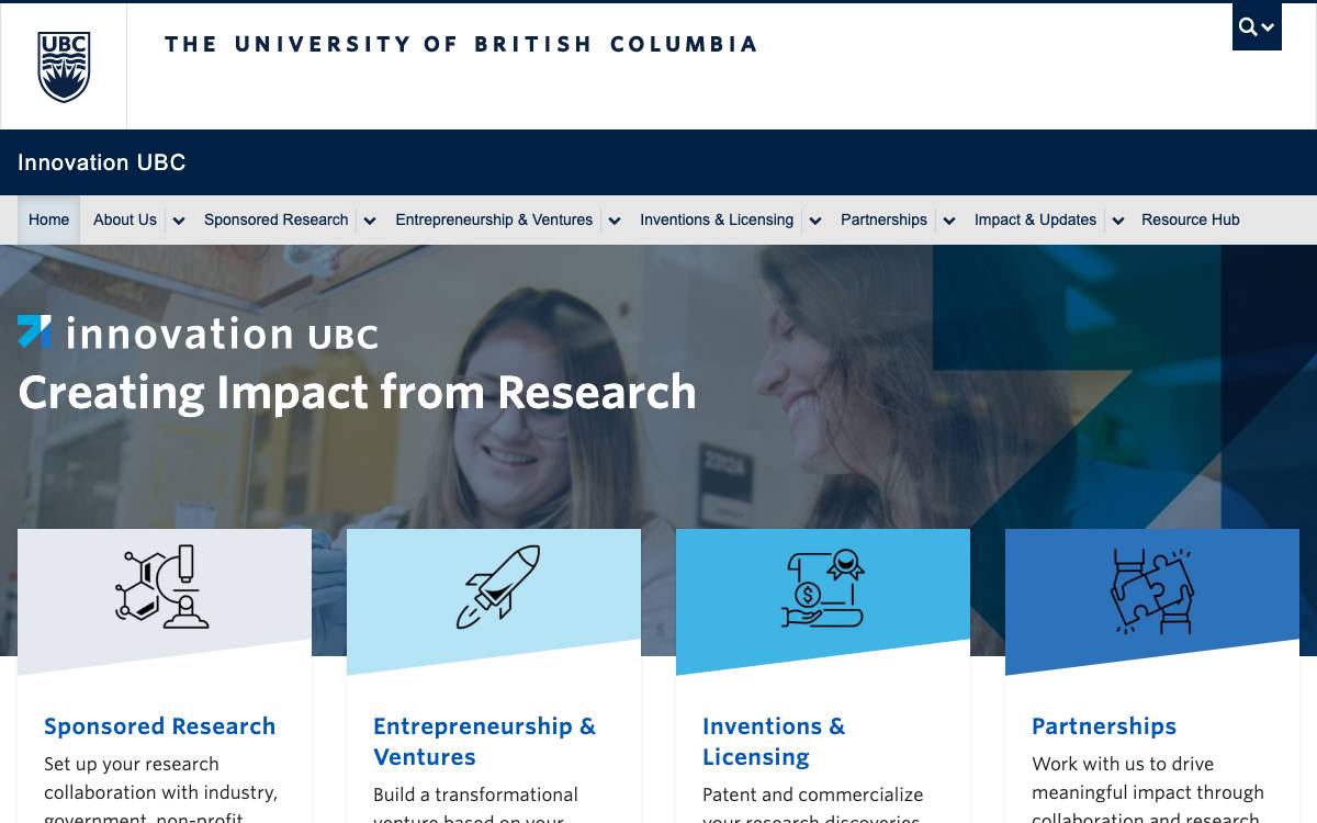 Innovation UBC website preview