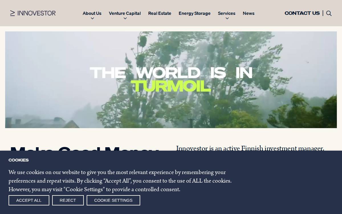 Innovestor website preview