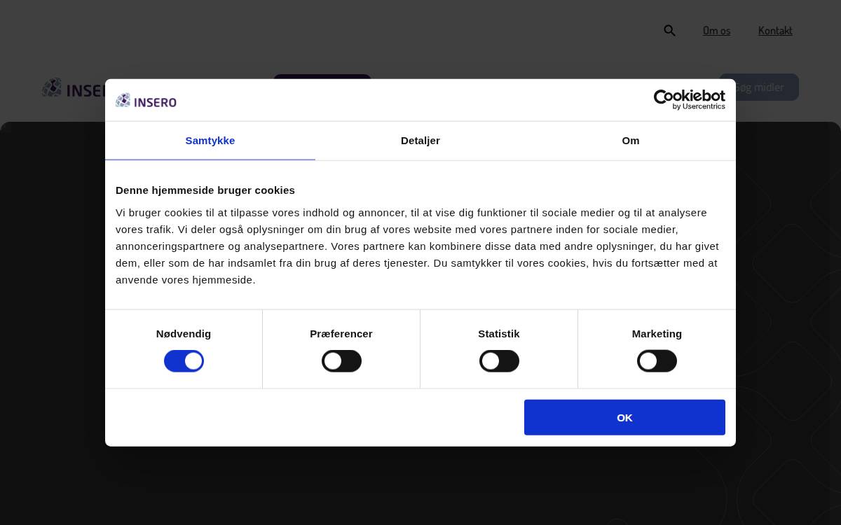 Insero Horsens website preview
