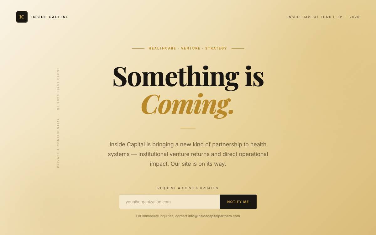 Inside Capital Partners website preview