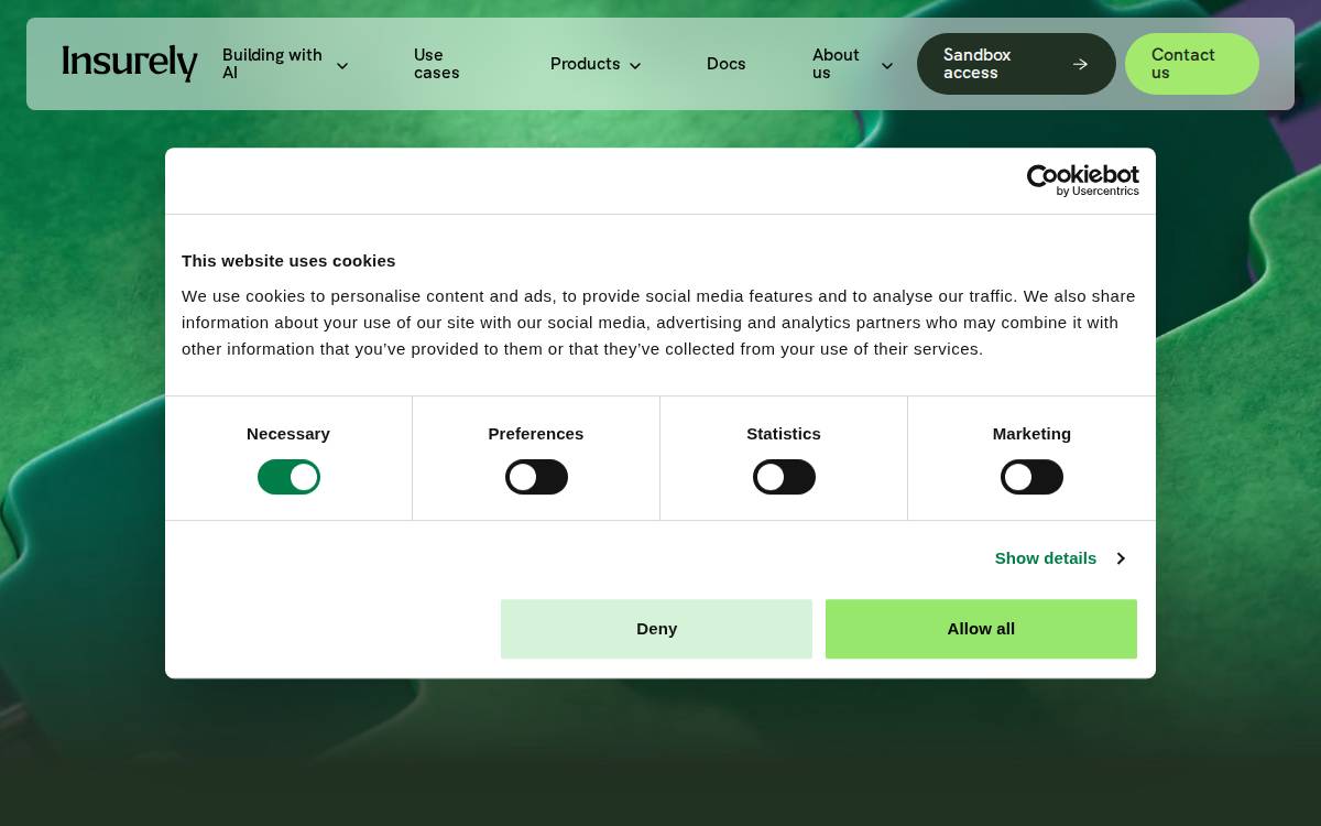 Insurely website preview